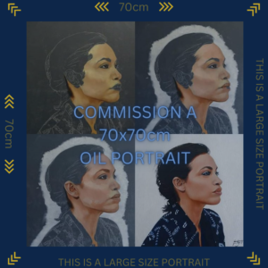 LARGE PORTRAIT 70X70cm